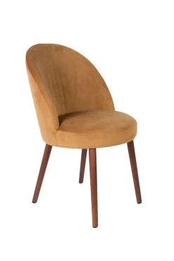 Zuiver Retro Esszimmerstuhl Barbara Samt Camel