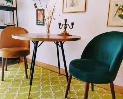 Zuiver Retro Esszimmerstuhl Barbara Samt Camel